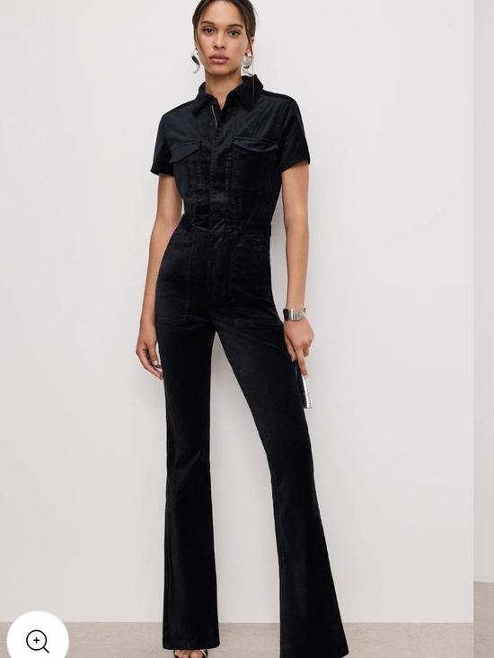 Good American Pants - Good American Fit for Success Velvet Bootcut Jumpsuit